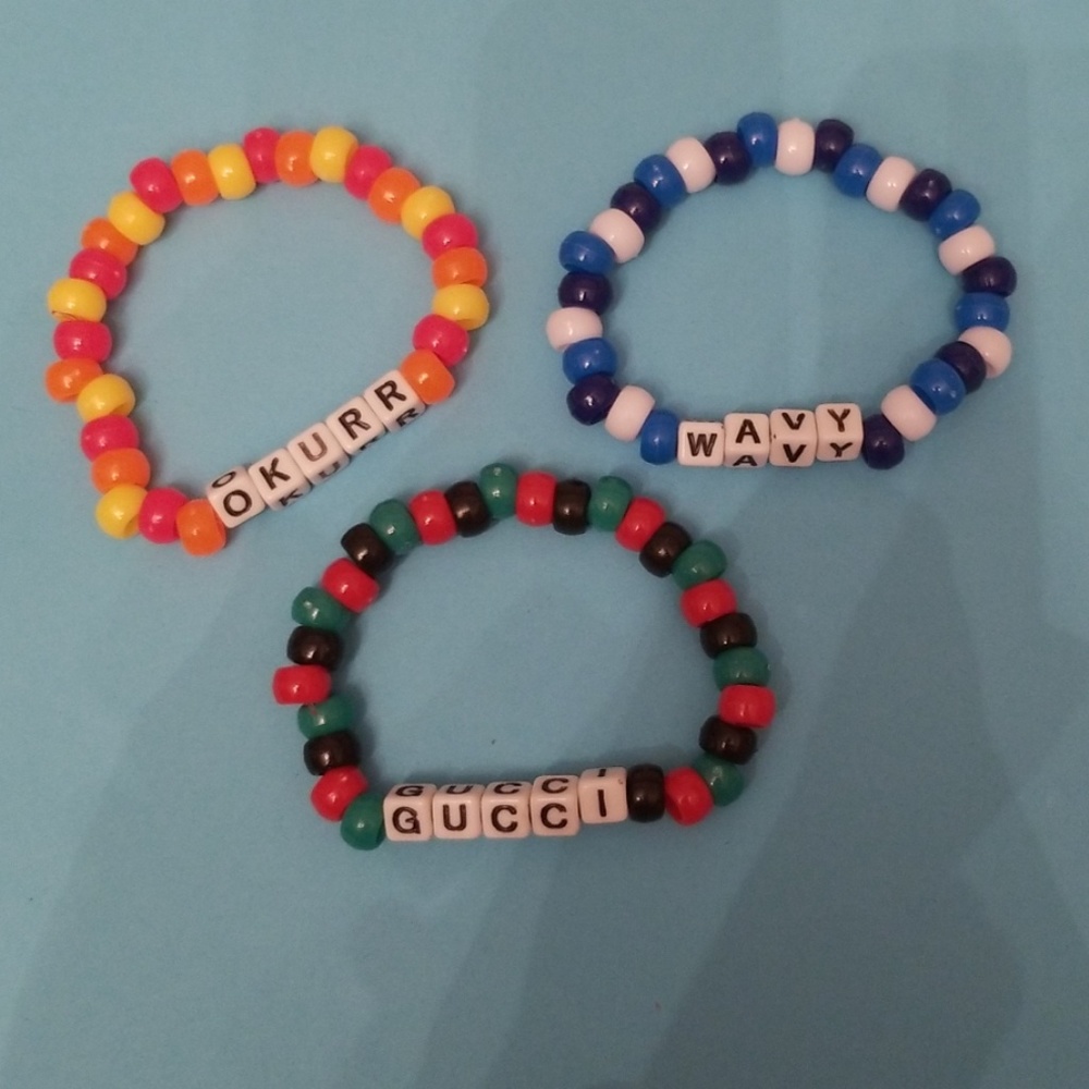 3 stretchy bracelets